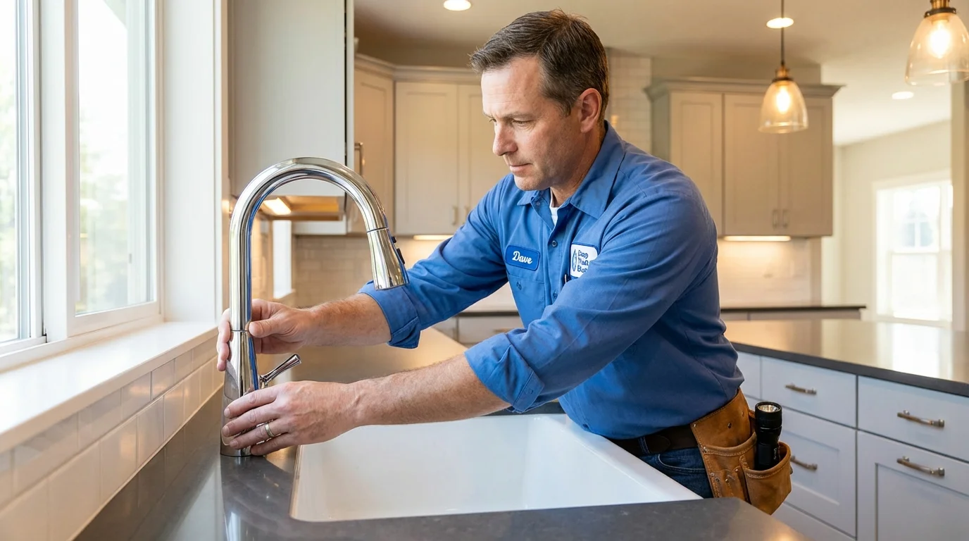 Kitchen faucet installation by Johns Plumbing LLC in Carpinteria